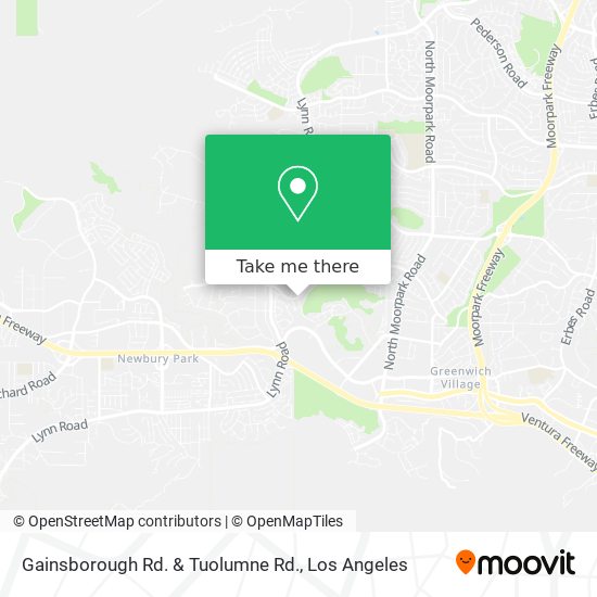 Gainsborough Rd. & Tuolumne Rd. map