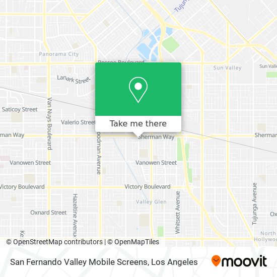 San Fernando Valley Mobile Screens map