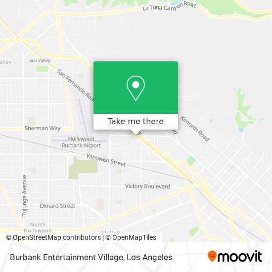 Mapa de Burbank Entertainment Village