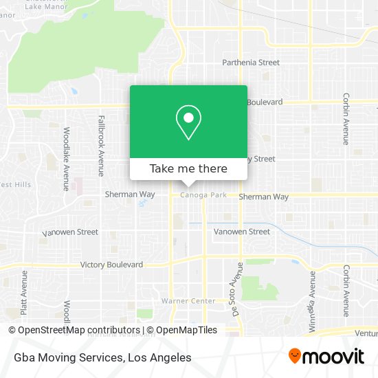 Gba Moving Services map
