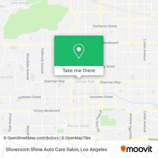 Mapa de Showroom Shine Auto Care Salon