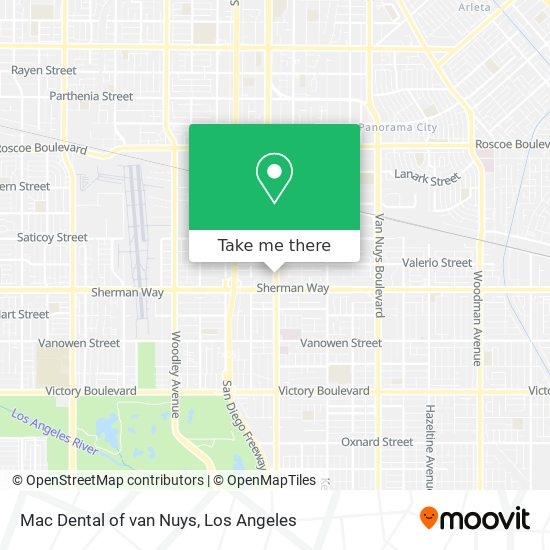 Mac Dental of van Nuys map