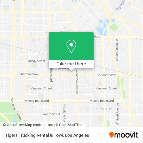 Tigers Trucking Rental & Towi map