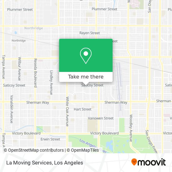 La Moving Services map