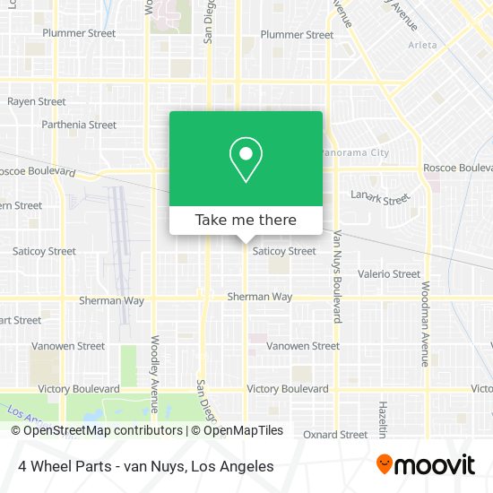 4 Wheel Parts - van Nuys map