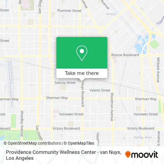 Providence Community Wellness Center - van Nuys map