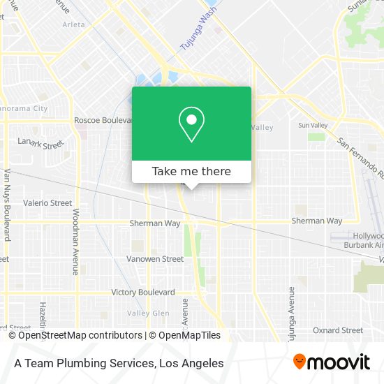 A Team Plumbing Services map