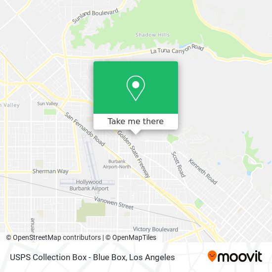 USPS Collection Box - Blue Box map