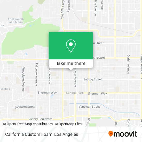 California Custom Foam map