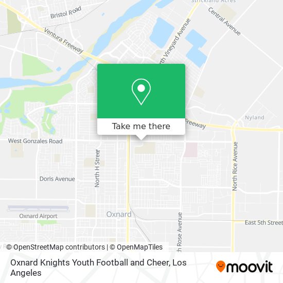 Oxnard Knights Youth Football and Cheer map