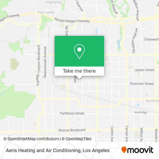 Aeris Heating and Air Conditioning map