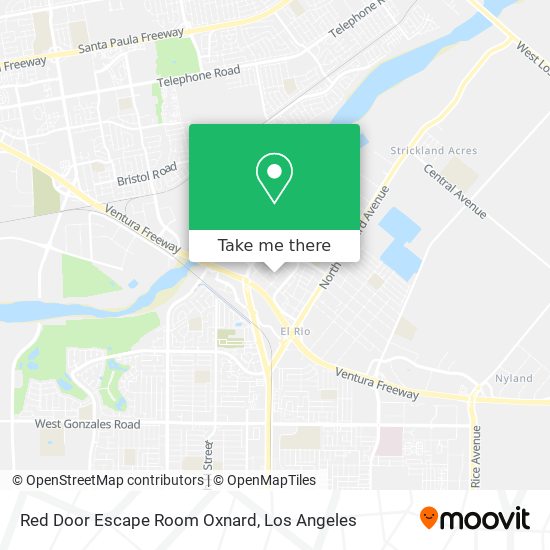 Mapa de Red Door Escape Room Oxnard