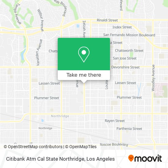 Citibank Atm Cal State Northridge map