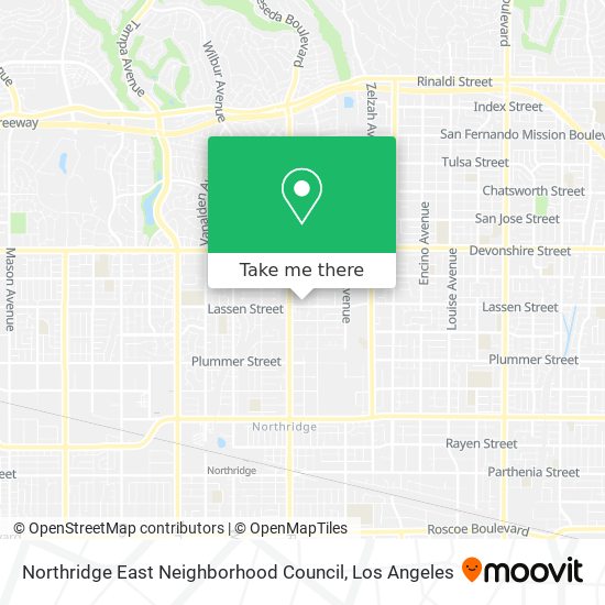 Mapa de Northridge East Neighborhood Council