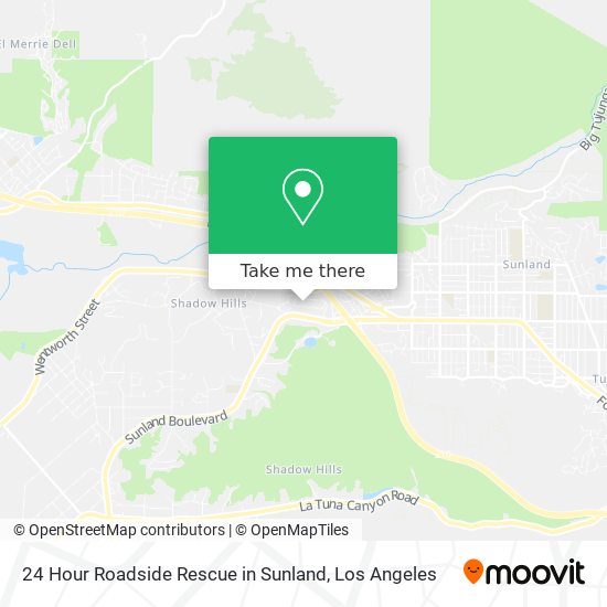 Mapa de 24 Hour Roadside Rescue in Sunland