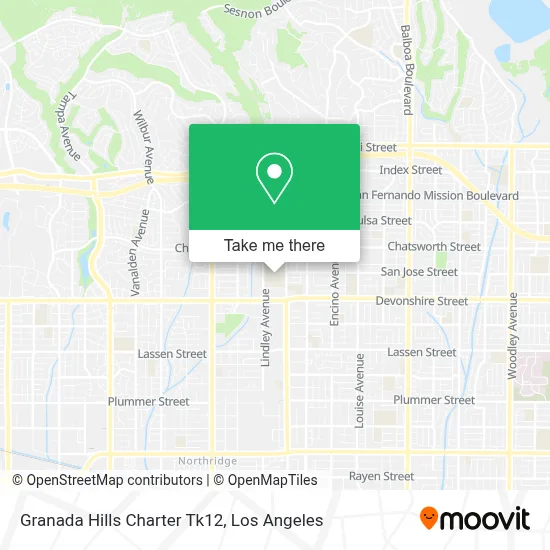 Granada Hills Charter Tk12 map