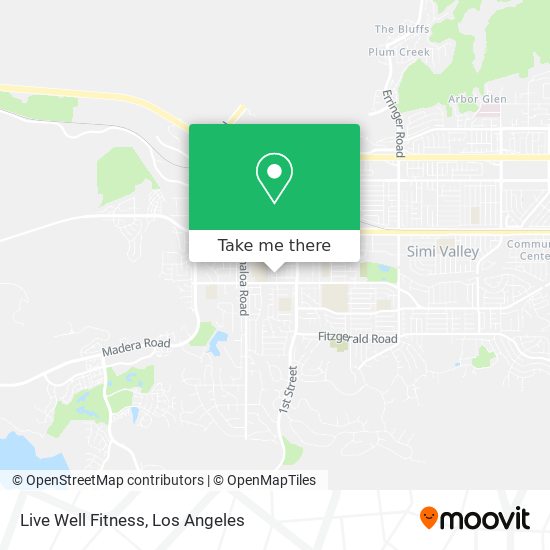 Live Well Fitness map