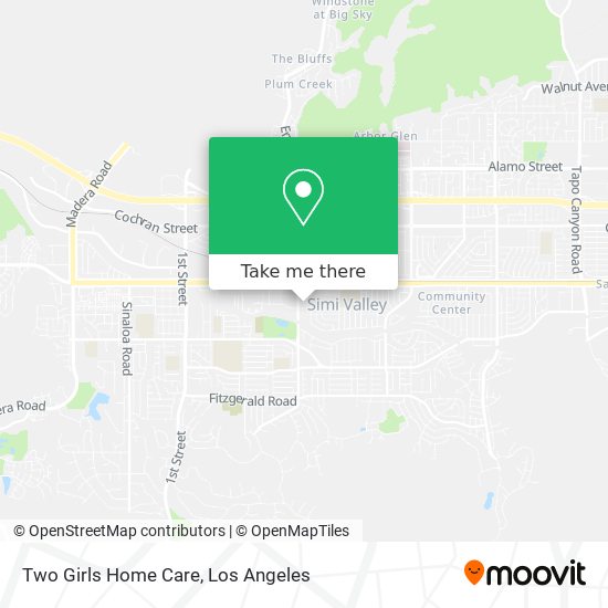 Two Girls Home Care map