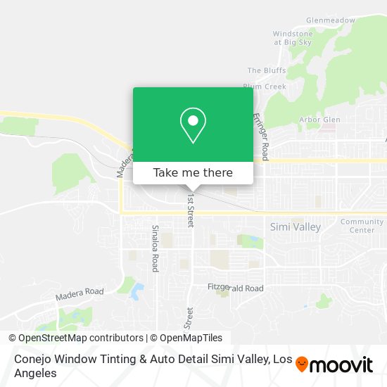 Conejo Window Tinting & Auto Detail Simi Valley map