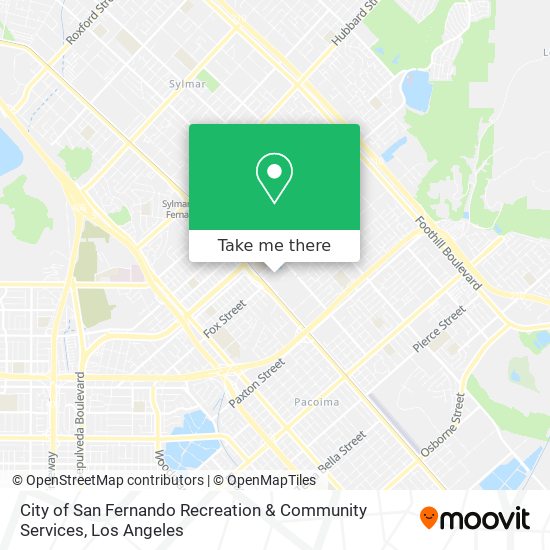 City of San Fernando Recreation & Community Services map