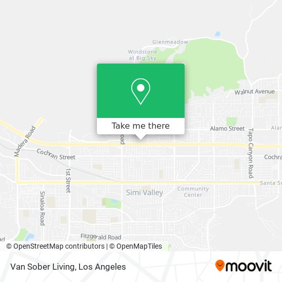 Van Sober Living map