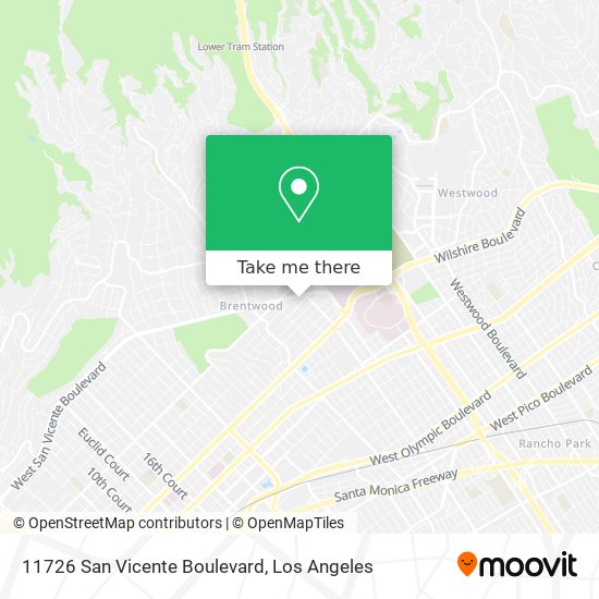 Mapa de 11726 San Vicente Boulevard