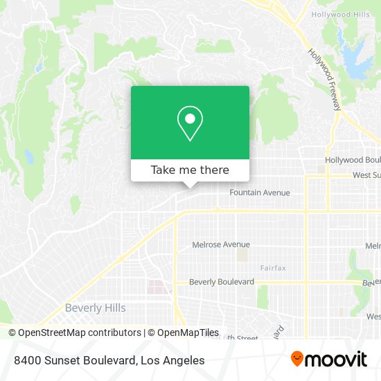 Mapa de 8400 Sunset Boulevard