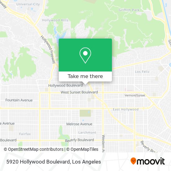 Mapa de 5920 Hollywood Boulevard