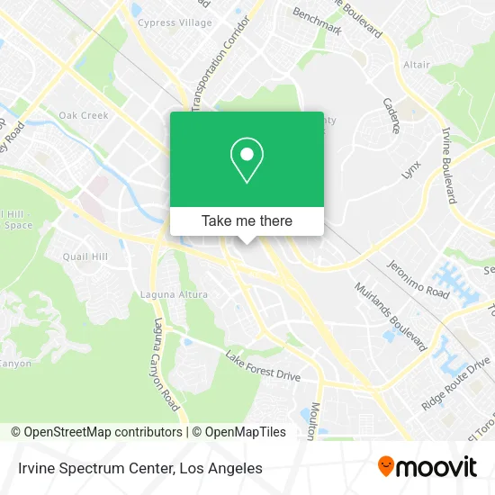 Mapa de Irvine Spectrum Center