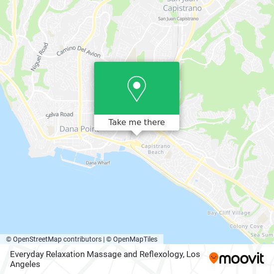 Everyday Relaxation Massage and Reflexology map