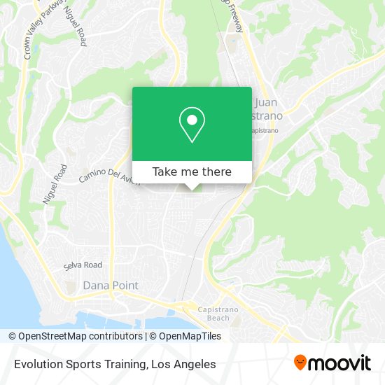 Evolution Sports Training map