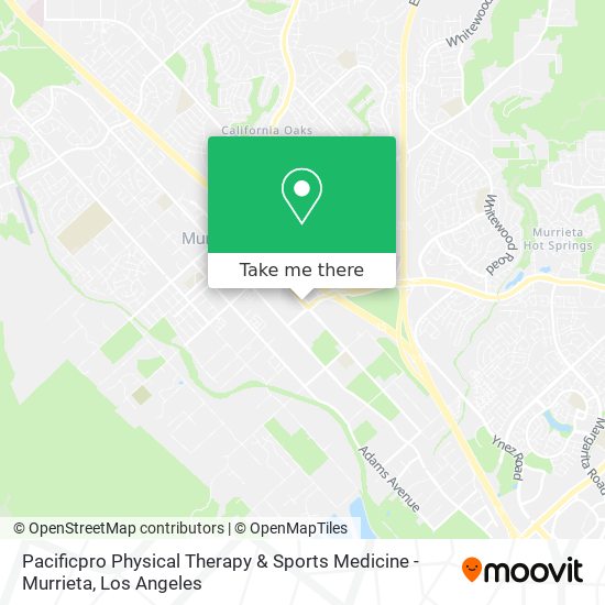 Mapa de Pacificpro Physical Therapy & Sports Medicine - Murrieta