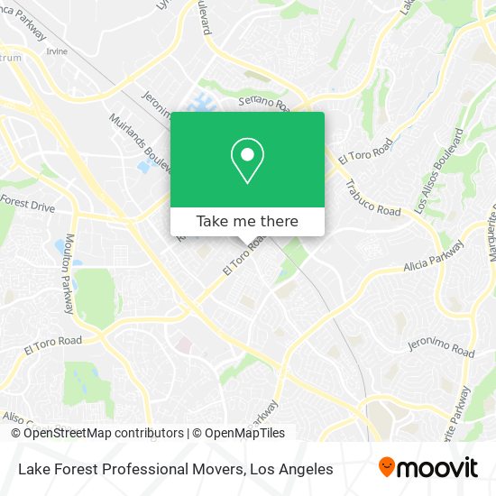 Lake Forest Professional Movers map