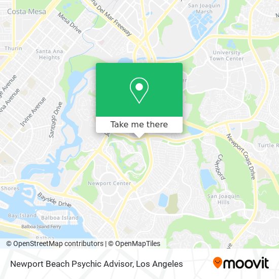 Newport Beach Psychic Advisor map