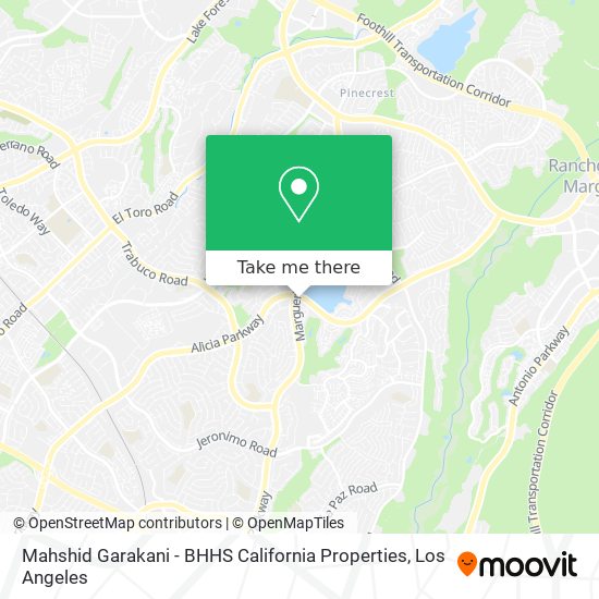 Mapa de Mahshid Garakani - BHHS California Properties
