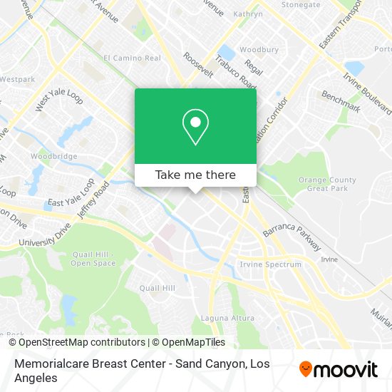 Memorialcare Breast Center - Sand Canyon map