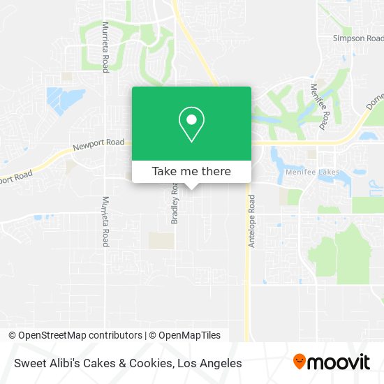 Sweet Alibi's Cakes & Cookies map