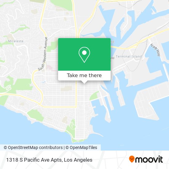 1318 S Pacific Ave Apts map