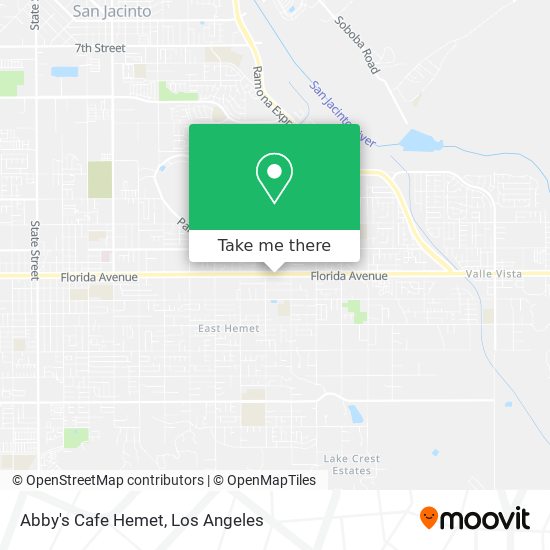 Abby's Cafe Hemet map