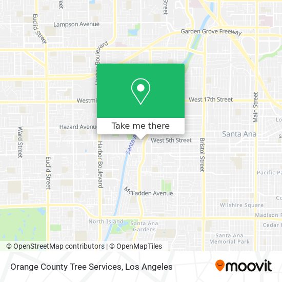 Orange County Tree Services map