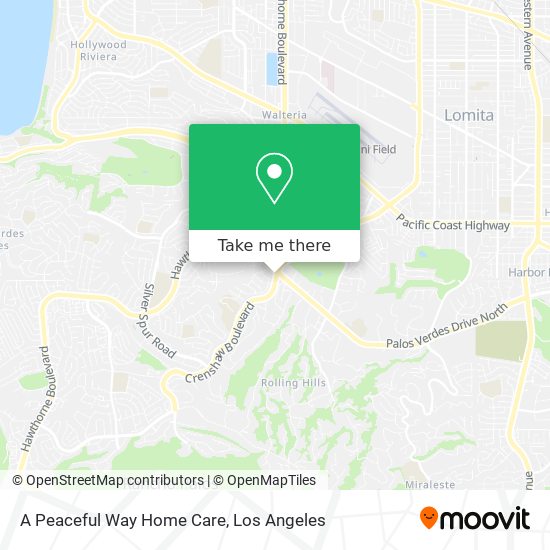 A Peaceful Way Home Care map