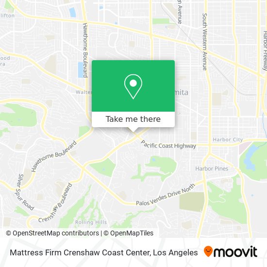 Mattress Firm Crenshaw Coast Center map