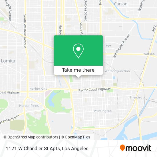 1121 W Chandler St Apts map