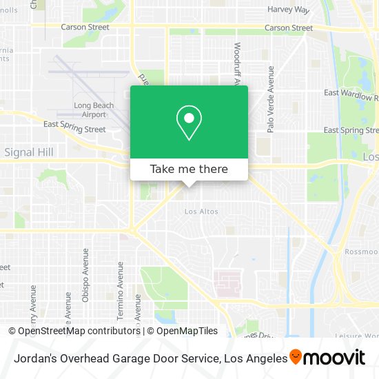 Jordan's Overhead Garage Door Service map