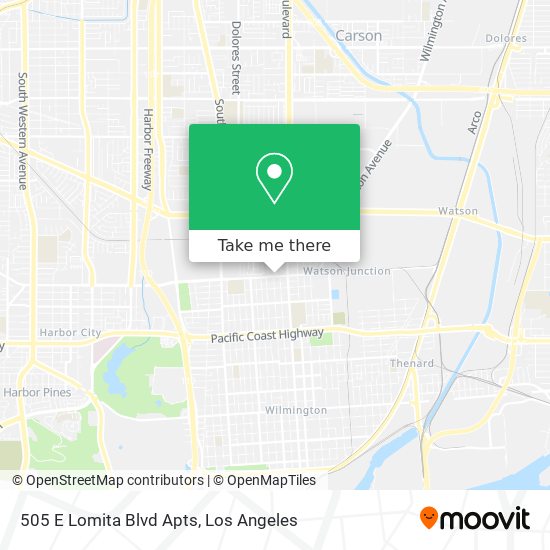 Mapa de 505 E Lomita Blvd Apts