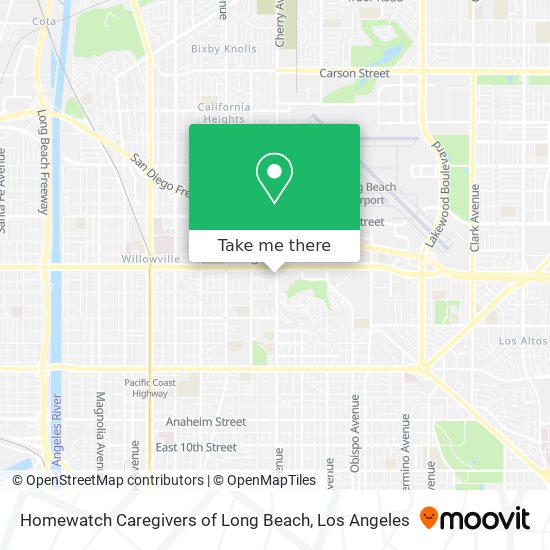 Homewatch Caregivers of Long Beach map