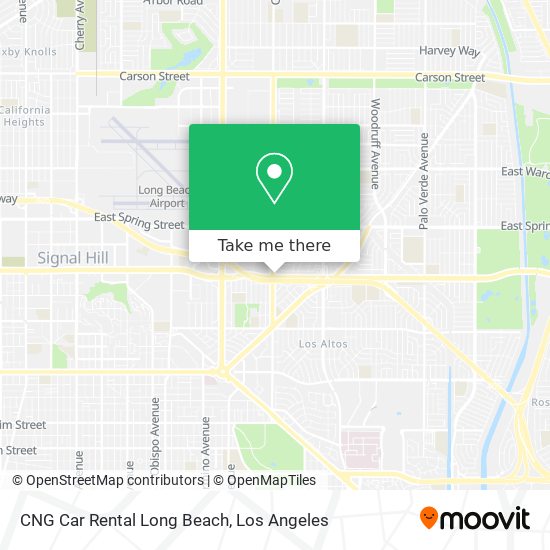 CNG Car Rental Long Beach map