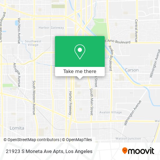 Mapa de 21923 S Moneta Ave Apts