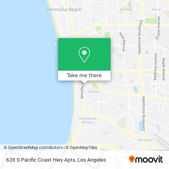 628 S Pacific Coast Hwy Apts map