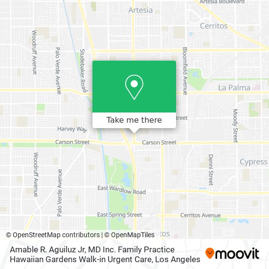 Amable R. Aguiluz Jr, MD Inc. Family Practice Hawaiian Gardens Walk-in Urgent Care map